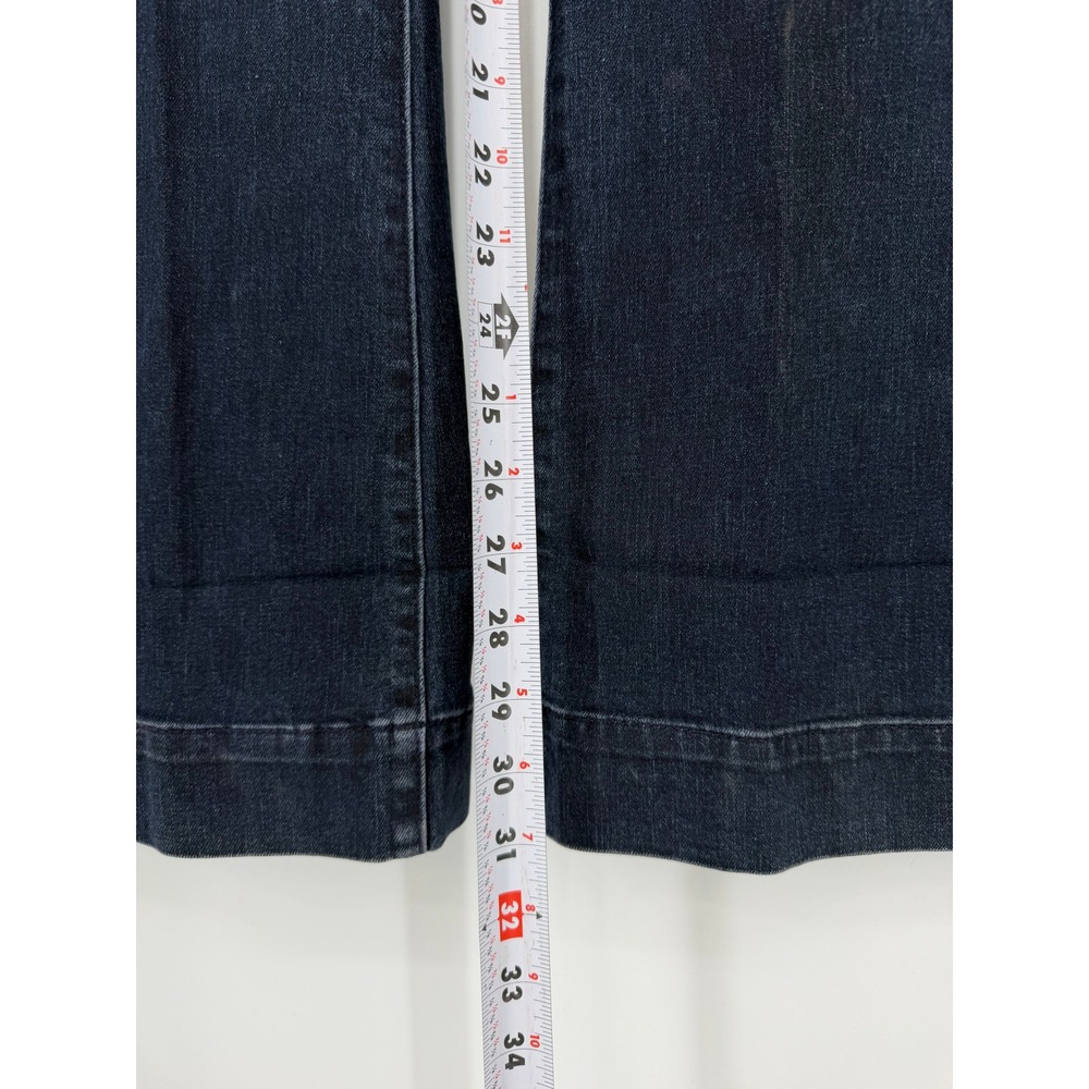 NEW GAP High Rise Flare Jeans Dark Wash Button Fly Stretch Denim 4/27R 652460-00 - Picture 13 of 14